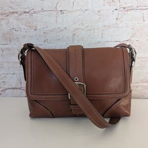 Coach hampton f12606brown leather women'sShoulder crossbody bag